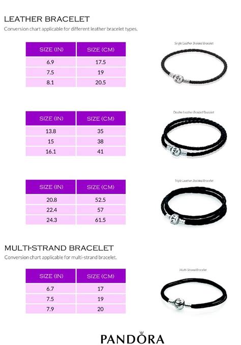 lv bracelet size chart.